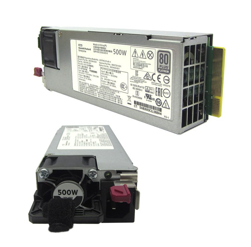 HPE 500W FLEX SLOT PLATINUM HO Fuente de alimentación HPE 865408-B21, 500W, 100V- 240VAC, 80 Plus Platinum, Hot-Plug