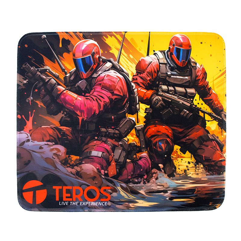 MOUSE PAD STD TE3019 BK Mousepad TEROS TE-3019S, diseño impreso