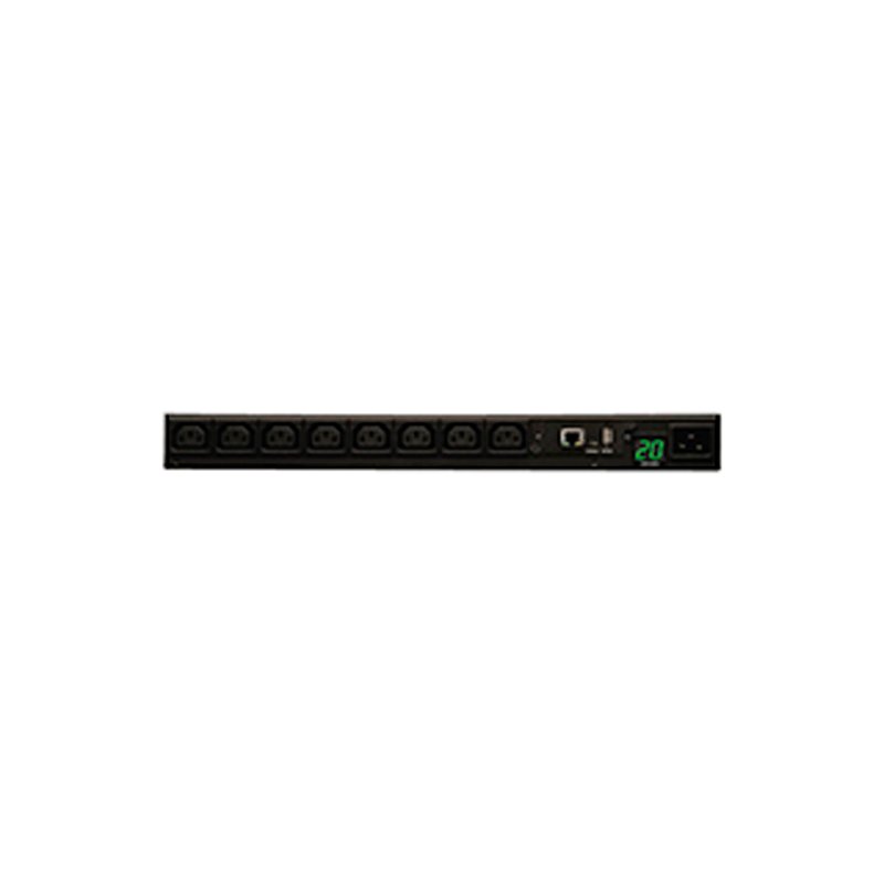 PDU MONOFÁSICO MONITOREABLE PDU Monitoreado Tripp Lite PDUMNH20HV 3.7kW 16A 208/230V 1U 8 salidas C13 LX