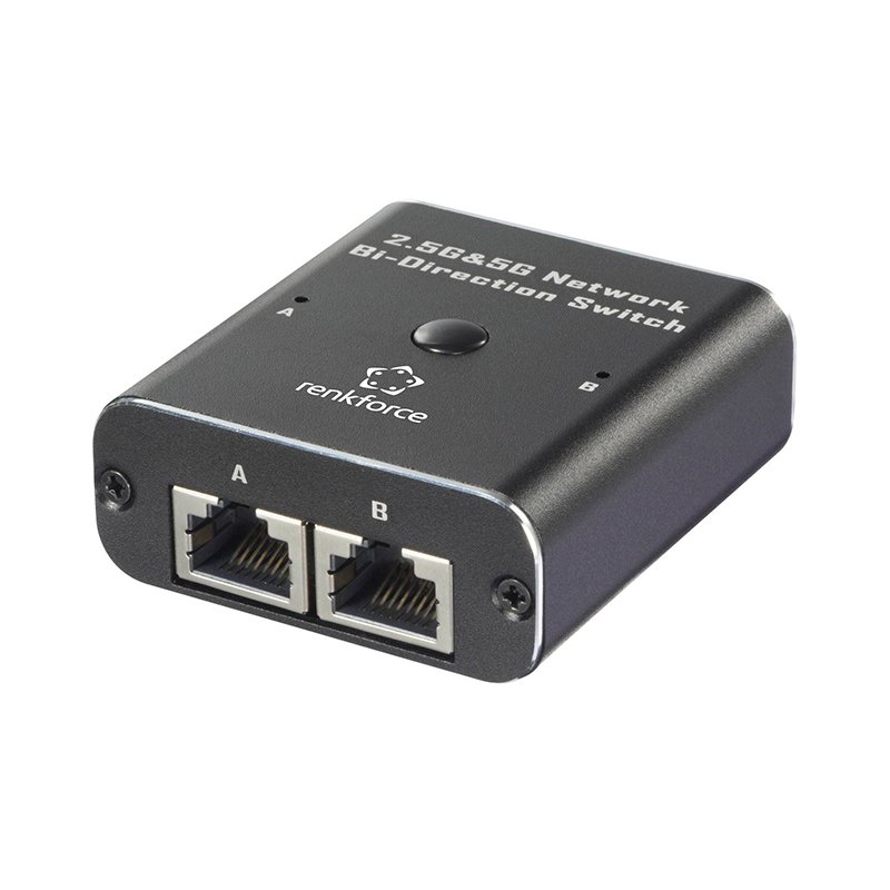 RENKFORCE RF-EW-700 2 PUERTOS Switch Bidireccional de red Renkforce RF-EW-700 de 2 puertos 2.5G & 5G, Alimentacion