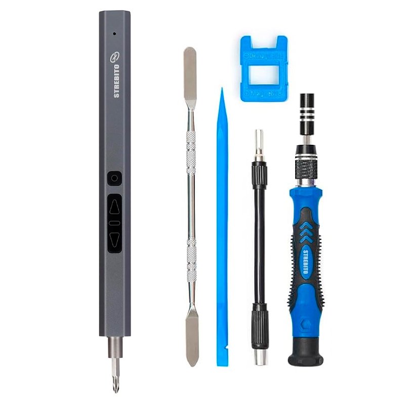MINI ELEC SCREWDRIVER W/SCREWS STREBITO 144-in-1 Electric Screwdriver Kit / Mini-destornillador electrico de precisi
