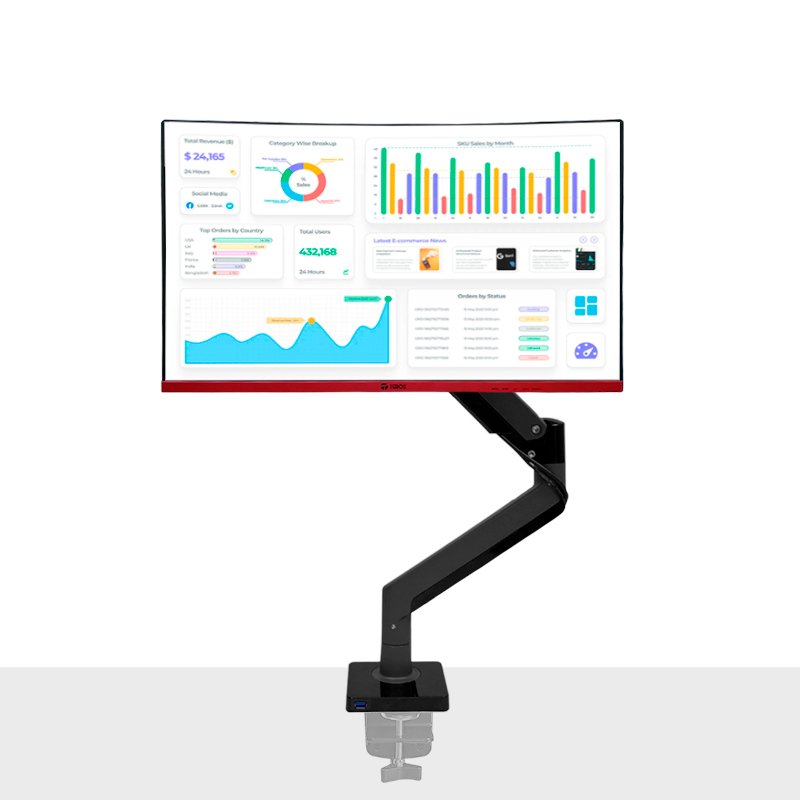 RACK P MO 22-35'' TEROS TE7113 Soporte de escritorio para monitor TEROS TE-7113,22" a 35", hasta 12KG por brazo