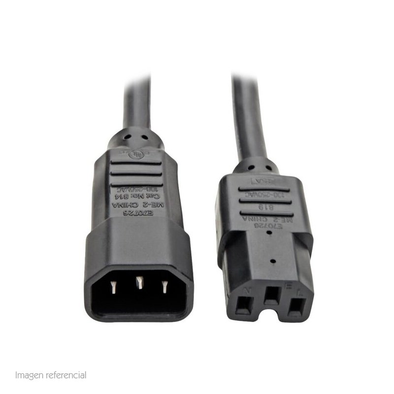 HEAVY DUTY COMPUTER POWER CORD Cable de alimentación Tripp-Lite P018-010, IEC C14 a IEC C15, 15A, 110-250V, 3.05mts.
