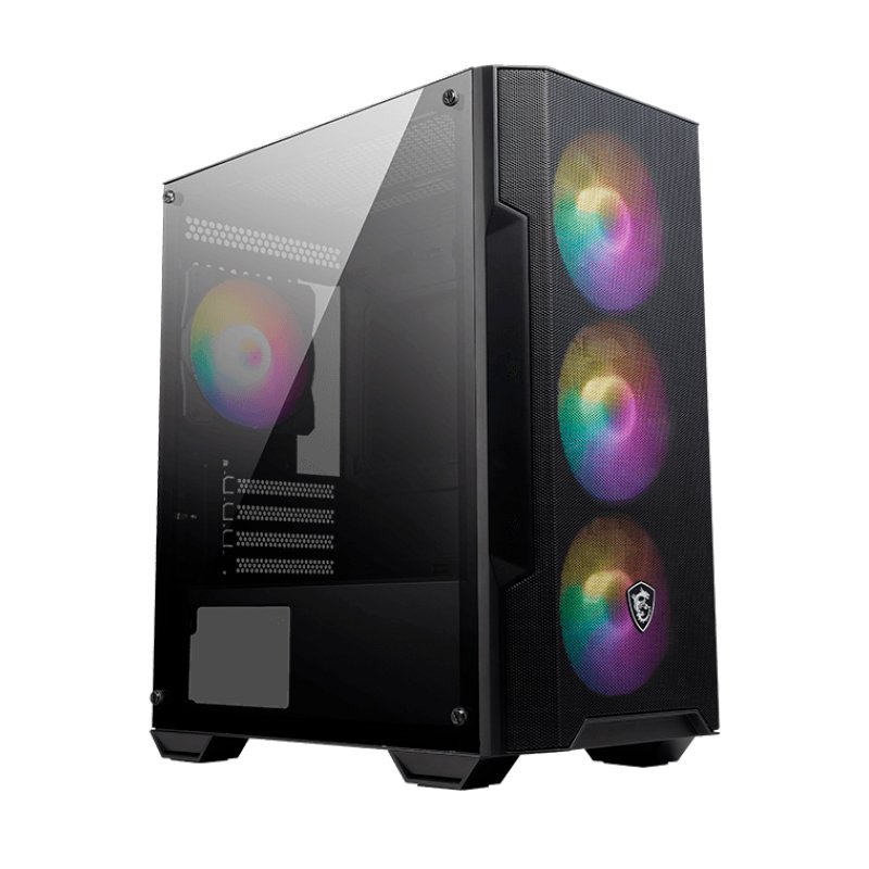 CS MS MATX FRGE M100A 600W 80W Case con Fuente de 600W MSI MAG FORGE M100A, Micro ATX Tower