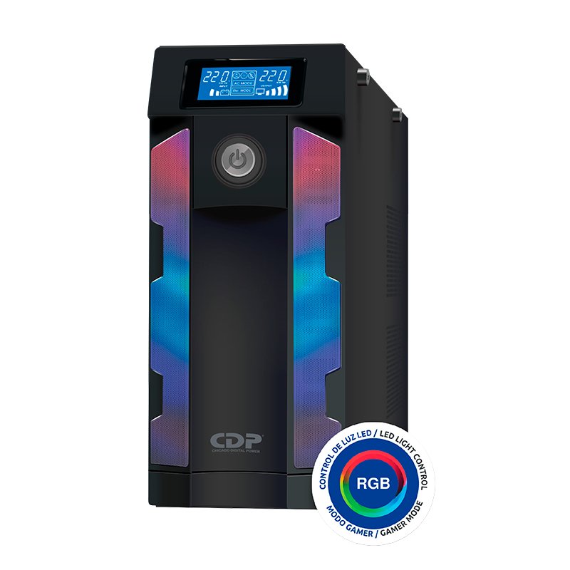 UPS INTELIGENTE 1500VA / 900WA UPS Interactivo CDP (Chicago Digital Power) GSMART 1516i, 1500VA/900W, Color Negro[@@