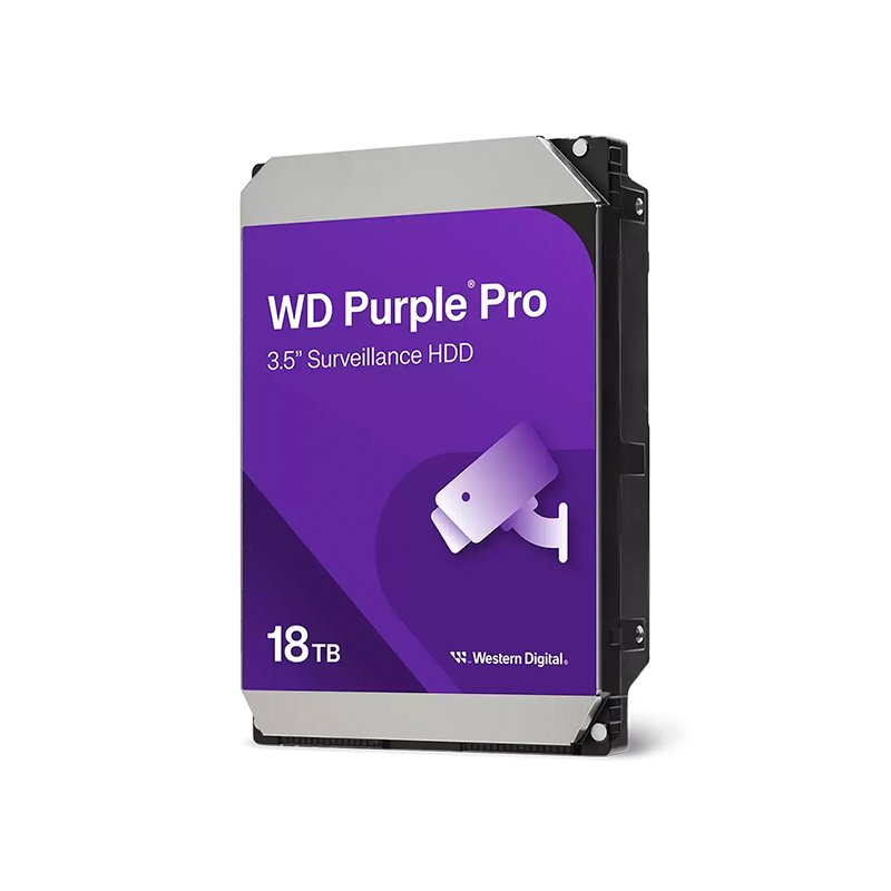 HD WD PURPLE PRO 18TB SATA Disco duro Western Digital WD Purple Pro 18TB, SATA, 7200 rpm, 3.5", 512MB Cache