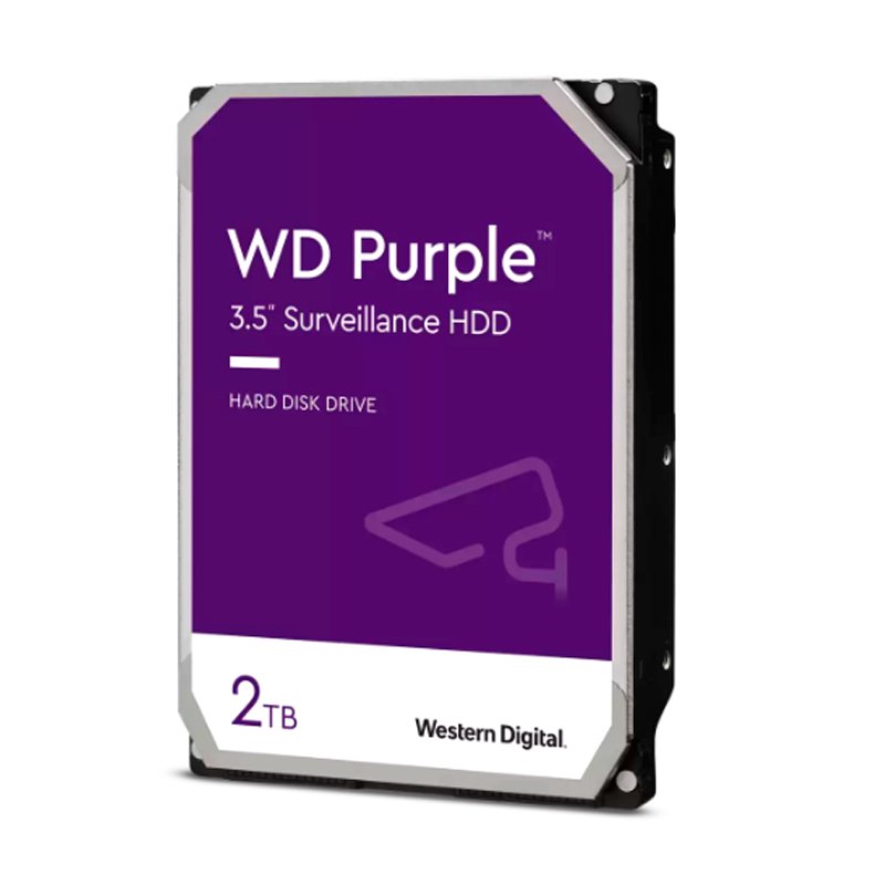 HD WD PURPLE 2TB SATA Disco duro Western Digital WD Purple, 2TB, SATA 6.0 Gb/s, 64MB Cache, 5400 rpm, 3.5".