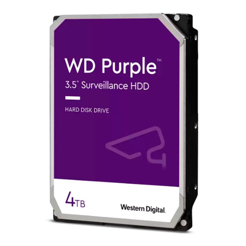 HD WD PURPLE 4TB SATA 256MB Disco duro Western Digital WD Purple, 4TB, SATA 6.0 Gb/s, 256MB Cache, 5400 rpm, 3.5"