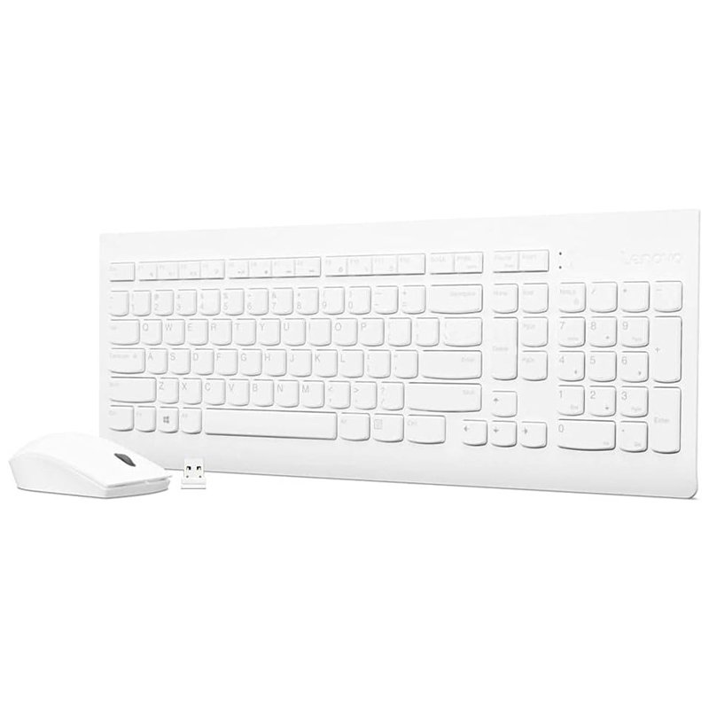 LENOVO 510 WIRELESS KB+MS WHTE Kit de Teclado + Mouse combo, LENOVO 510, Inalámbrico, Color Blanco