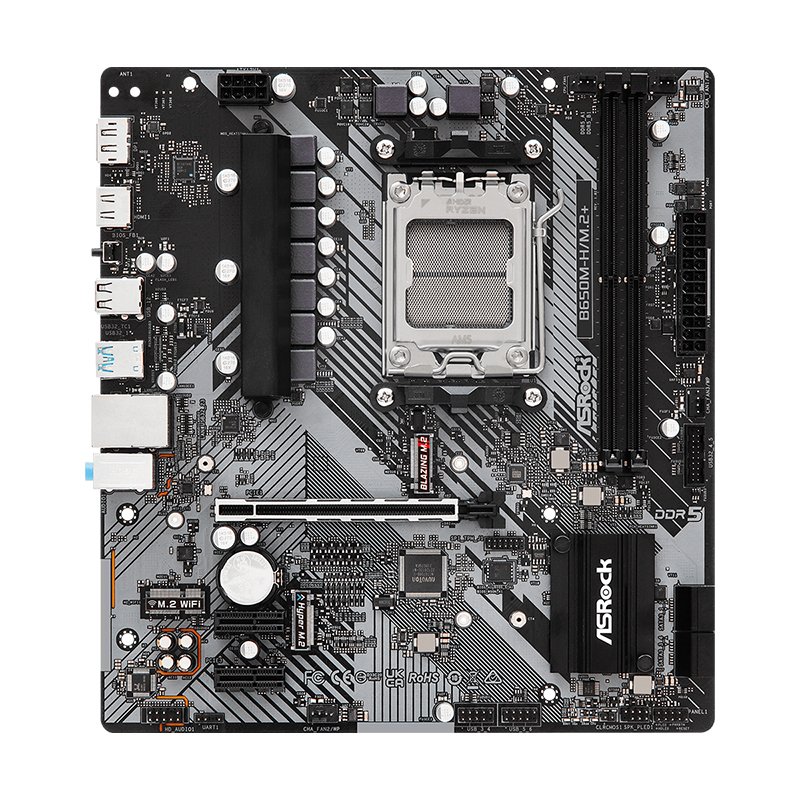 MB AR B650M-H/M.2+ S/V/L DDR5 Motherboard ASROCK B650M-H/M.2+, Chipset AMD B650, Socket AMD AM5, mATX