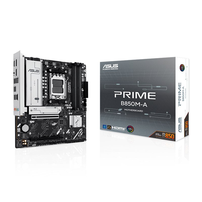 MB AS PRIME B850M-A S/V/L DDR5 Motherboard ASUS Prime B850M-A, AMD B850, AM5, DDR5, PCIe 5.0, mATX