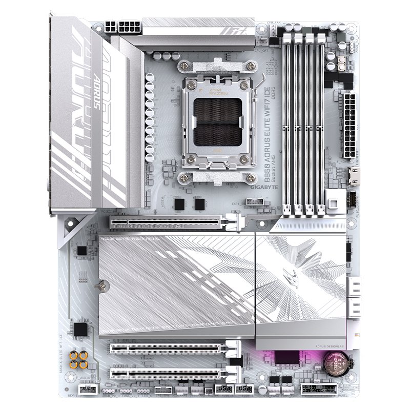MB GB B850 A ELITE WF7 ICE DR5 Motherboard GIGABYTE B850 AORUS ELITE WIFI7 ICE, Chipset AMD B850, Socket AMD AM5, AT