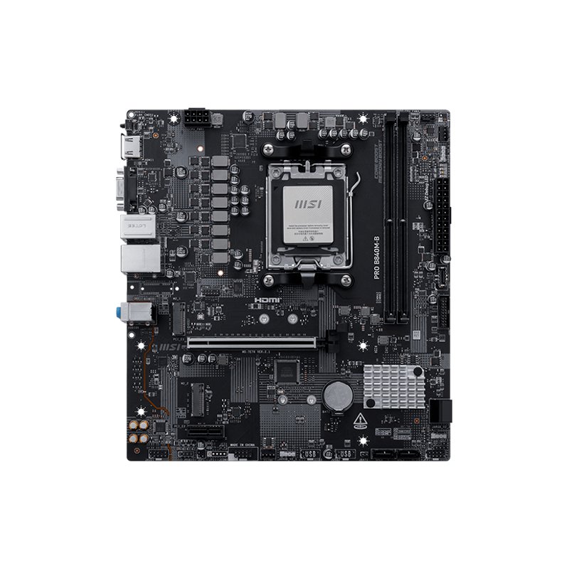 MB MS PRO B840M-B S/V/L DDR5 Motherboard MSI PRO B840M-B, Chipset AMD B840, Socket AMD AM5, mATX