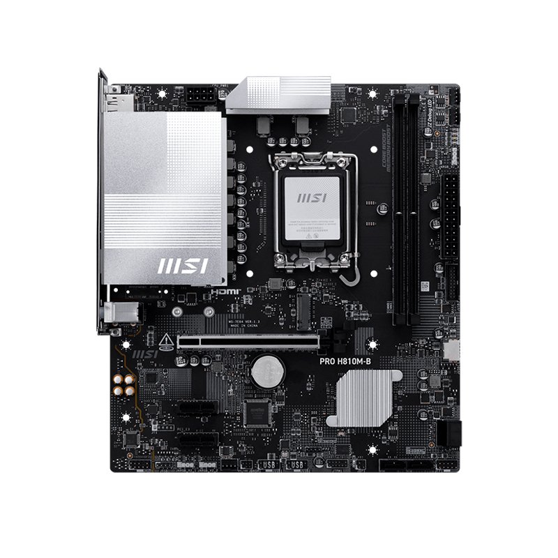 MB MS PRO H810M-B S/V/L DDR5 Motherboard MSI PRO H810M-B, Chipset Intel H810, LGA 1851, HDMI, DP, mATX