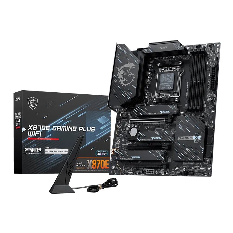 MB MS X870E GAMING PLUS WIFI Motherboard MSI X870E GAMING PLUS WIFI, Chipset AMD X870E, Socket AMD AM5, ATX