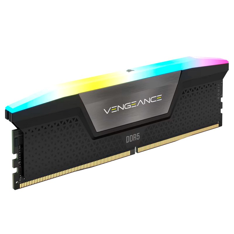 MEM RAM 16G COR VENG RGB 5.60 Memoria CORSAIR VENGEANCE RGB DDR5, 16GB DDR5-5600MHz, PC5-44800, CL40, 1.25V