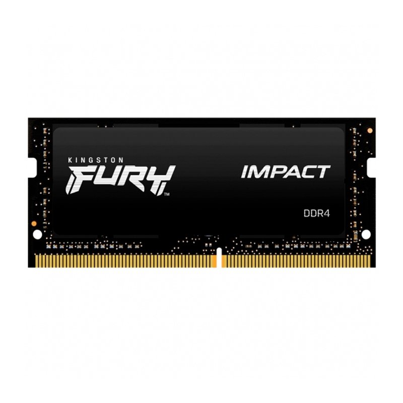 MEM RAM 8G FURY SODIMM 3.20GHZ Memoria SODIMM Kingston Fury Impact, 8GB, DDR4, 3200MT/s, PC4-25600, CL20, 1.2V.