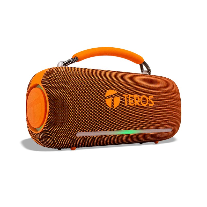 TEROS VIBE SERIES 60W ORANGE Parlante inalámbrico TEROS VIBE VB-6049OR, BT 5.3, 60W, 4000mAh, USB, Luces RGB