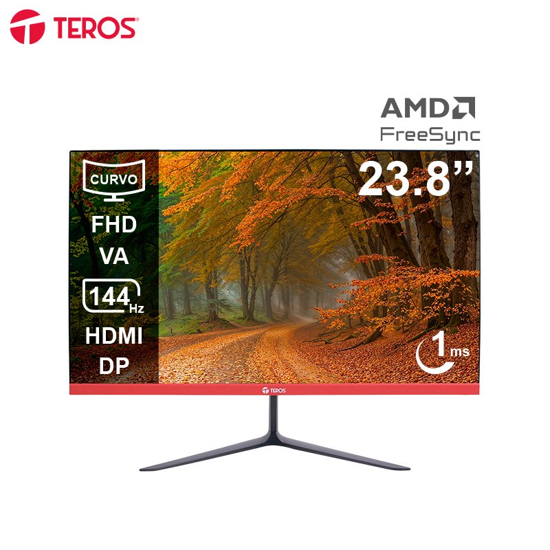 MON TE 24\'' FHD 144HZ 1MS CV Monitor curvo TEROS TE-2403S, 23.8" FHD VA, 144HZ, 1MS, HDMI, DP, Audio out