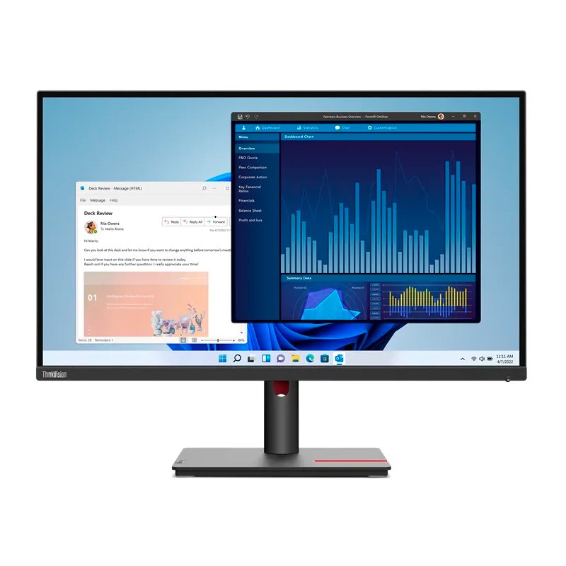 T22I-30 21.5 VGA/DP/HDMI/USB Monitor Lenovo ThinkVision T22i-30, 21.5" 1920x1080 WLED IPS HDMI/DP/VGA Color Raven