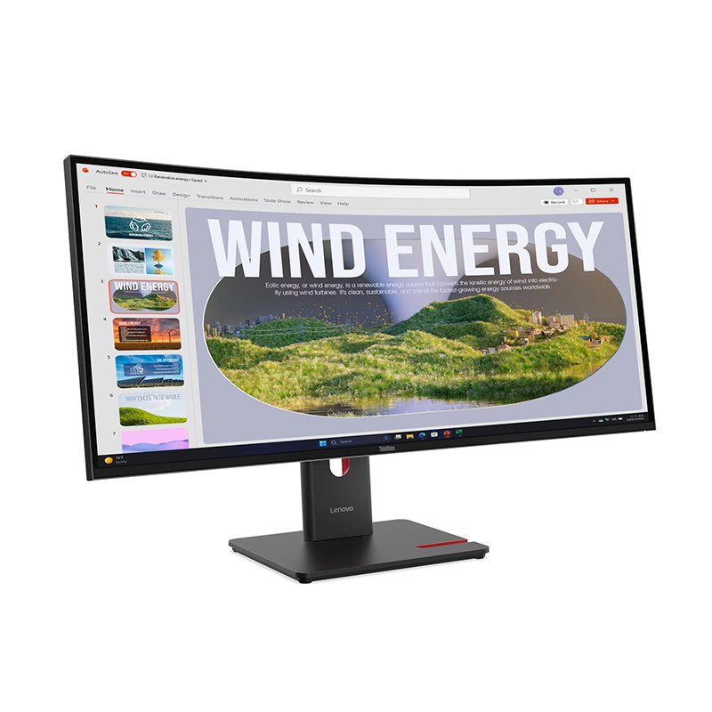 LEN T34WD-40 CURVE/HDMI/DP/USB Monitor Curvo Lenovo ThinkVision T34WD-40 34" 1500R/WLED WQHD/VA/HDMI/DP/RJ-45/USB-C/