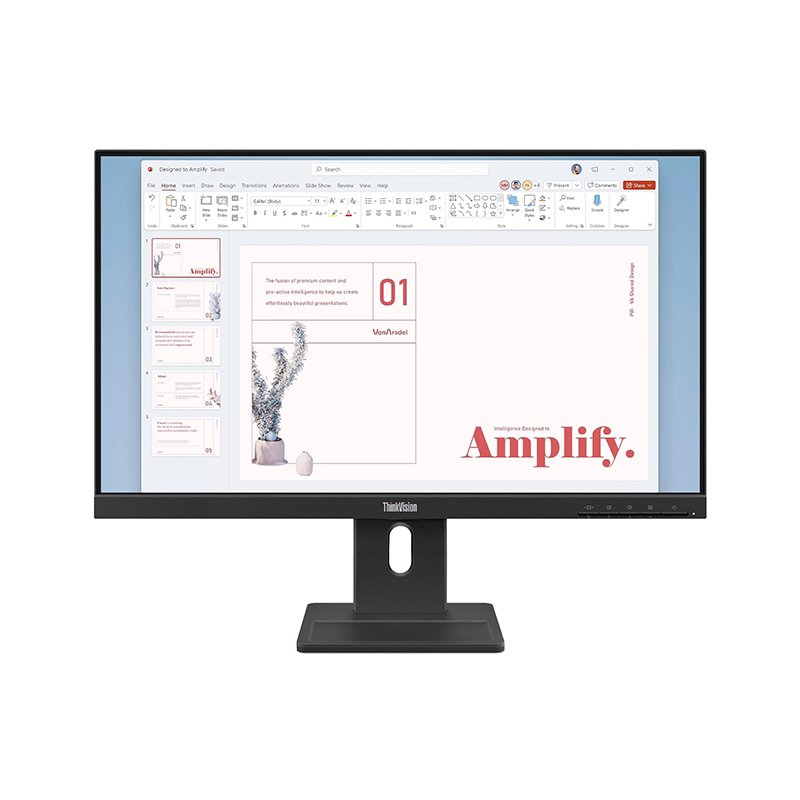 MON LE 23.8 E24-40 DP/HDMI/VGA Monitor Plano Lenovo ThinkVision E24-40, 23.8" WLED FHD IPS/HDMI/DP/VGA/Parlantes (2W