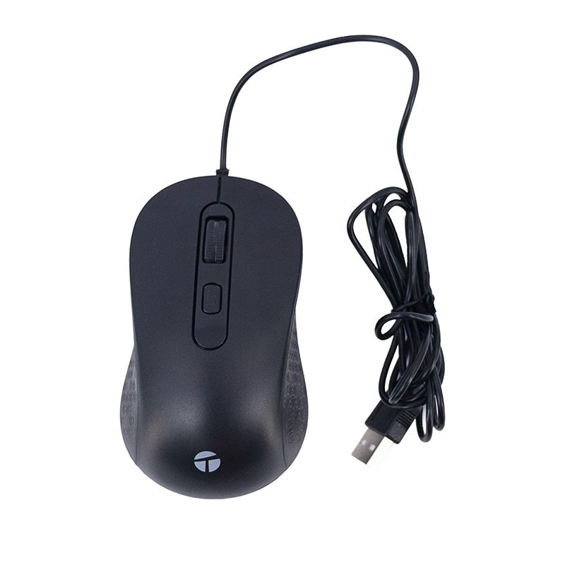 MOUSE STD USB TE1229 BK Mouse alámbrico TEROS TE-1229S, 2000 DPI, USB