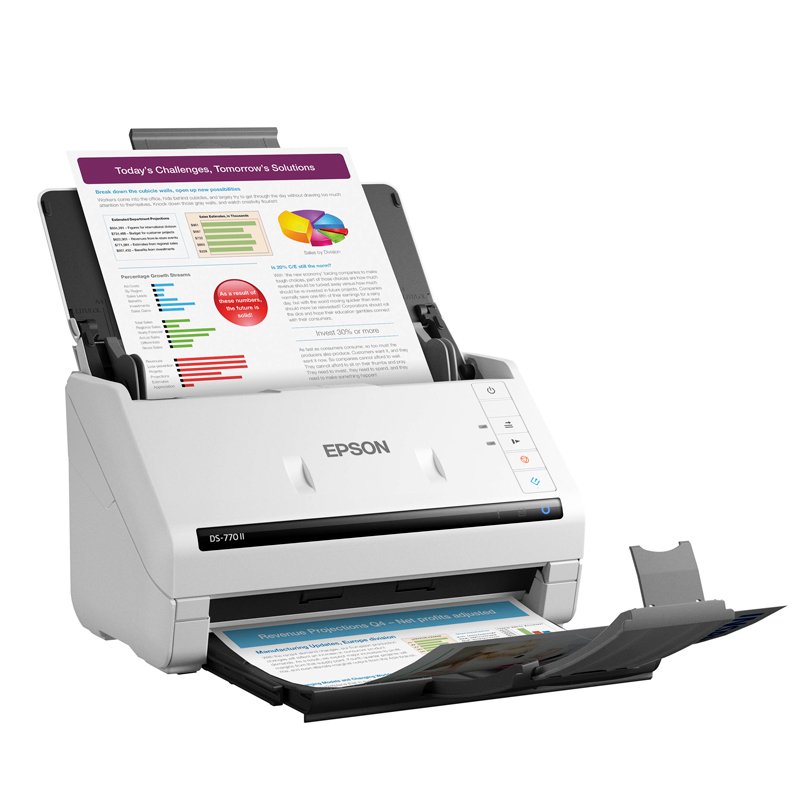 ESCANER DE DOCUMENTOS DS-770II Escáner de documentos Epson DS-770 II USB 3.0 de alta velocidad, Sensor Optico Color