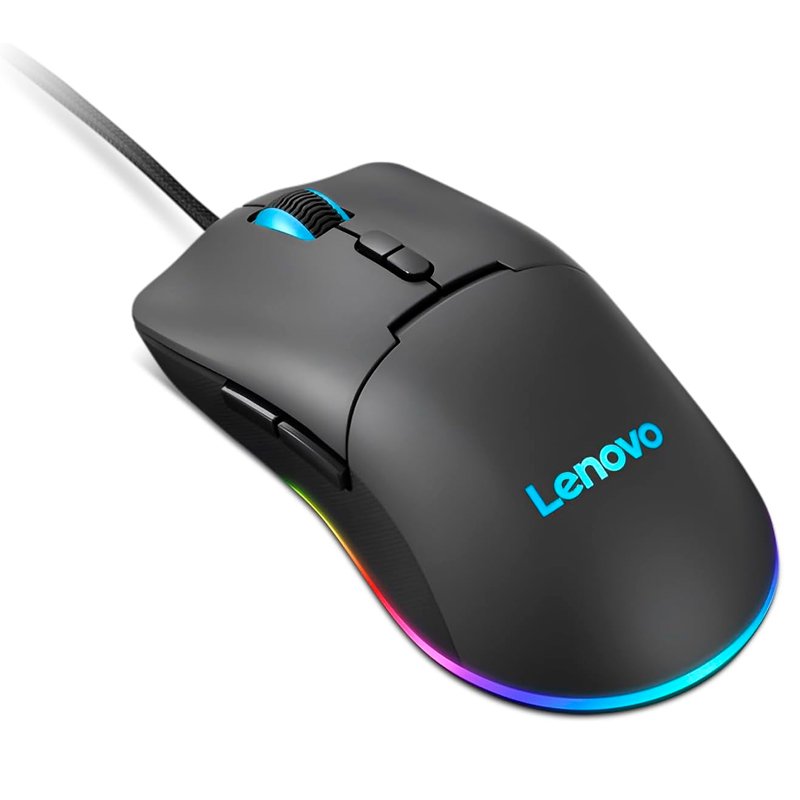 MOUSE LENOVO M210 RGB GAMING Mouse Lenovo M210 RGB Gaming, Interfaz USB, Sensor Optico PAW3333 de hasta 8000 DPI[@