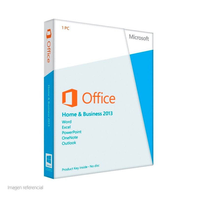OFFICE HOME AND BUSINESS 2013 Software Microsoft Office Home and Business 2013,español, DVD.
