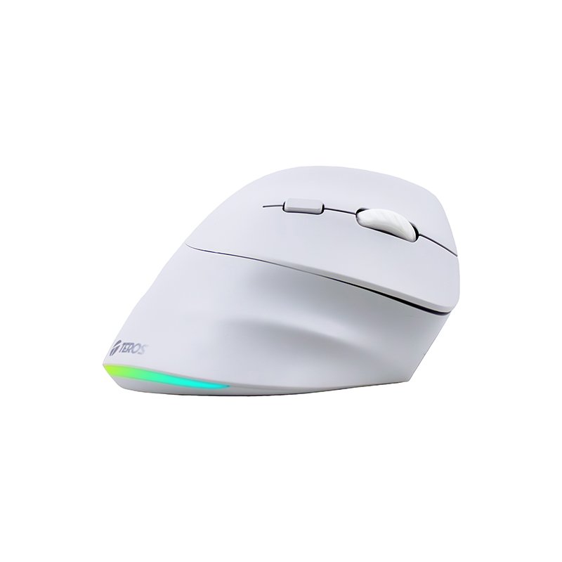 MOUSE WIRELESS TE1236 BLANCO Mouse inalámbrico TEROS TE-1236S, 2400 DPI, BT1, BT2, USB, RGB