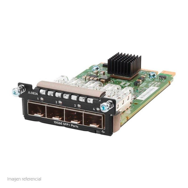 ARUBA 3810M/2930M 4SFP+ MACSEC HPE 3810M Aruba (JL083A), 4 SFP+, velocidad de transferencia 10 Gbps.