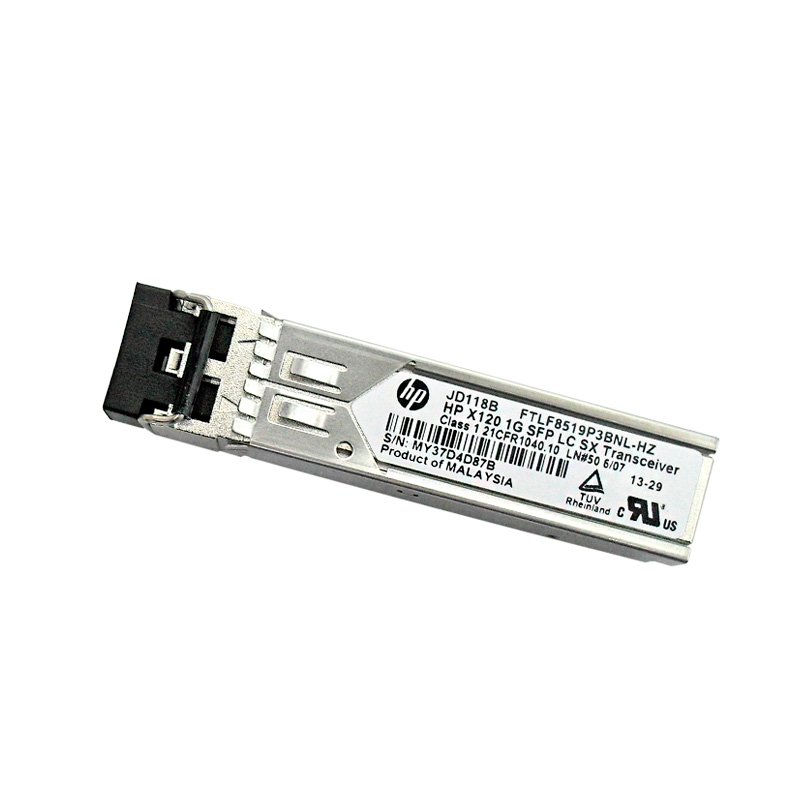 HP X120 1G SFP LC SX TRANSCEIV Módulo de transceptor SFP HP X120, puerto LC, velocidad de transferencia 1Gbps.