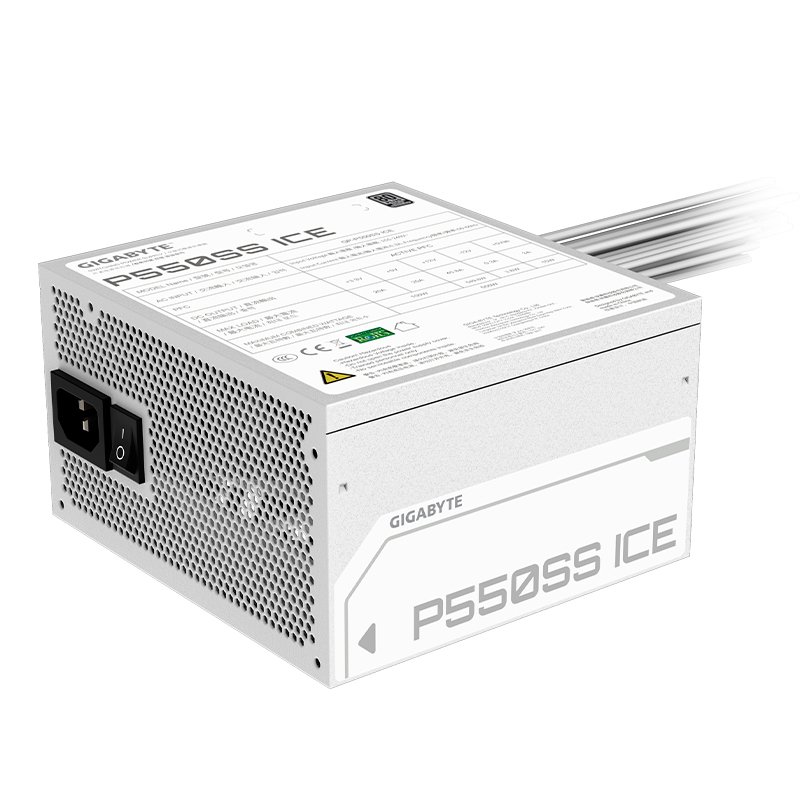 PS GB P550S 550W 80+ SILVER Fuente de alimentación Gigabyte P550SS ICE , 550W, 80 PLUS Silver, Formato ATX.