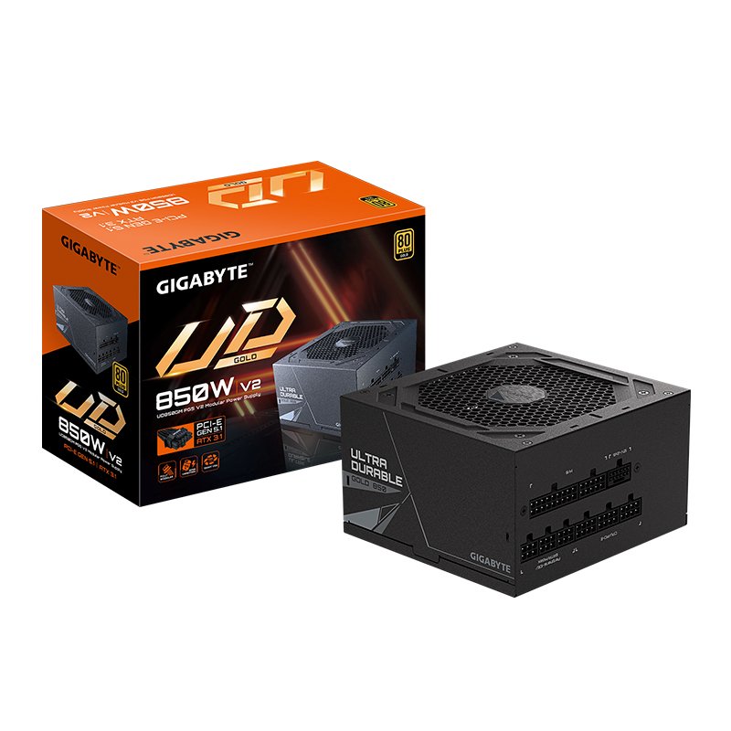 PSU GB UD850GM PG5 V2 80+G FM Fuente de alimentación GIGABYTE UD850GM PG5 V2, 850W, 80 PLUS Gold, Formato ATX