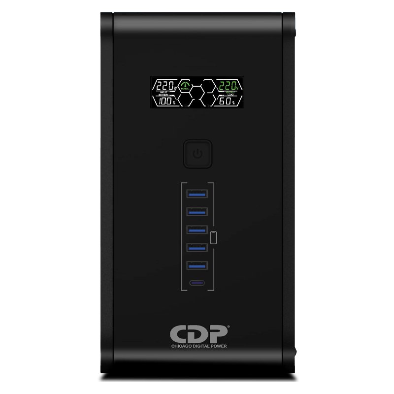 UPS INTELIGENTE 750VA / 375WAT UPS Interactivo CDP (Chicago Digital Power) R-Smart 751i, 750VA / 375W