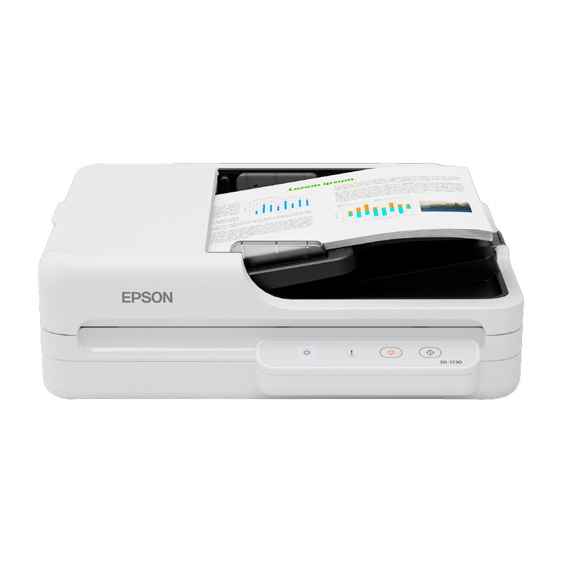 ESCANER EPSON DS-1730 Escaner de documentos de cama plana a color EpsonDS-1730, Duplex , Interfaz: USB 2.0[