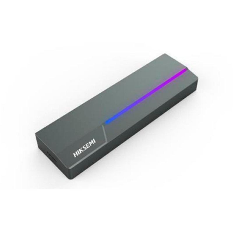 SSD ENCLOSURE M.2 CON RGB Enclosure (estuche) portatil HIKSEMI MDR1 con luzRGB, Interfaz USB 3.2 Gen 2 Tipo-C,