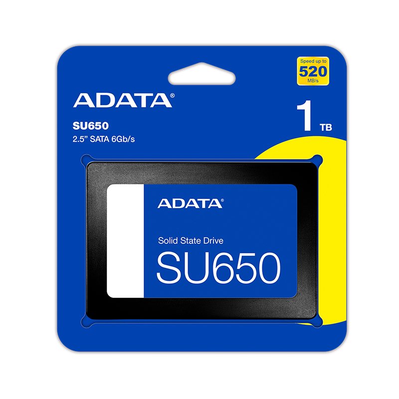 SSD ADATA SU650 1TB SATA Unidad en estado solido (SSD) ADATA Ultimate SU650 1TB SATA 6Gb/s (SATA III), 2.5", E