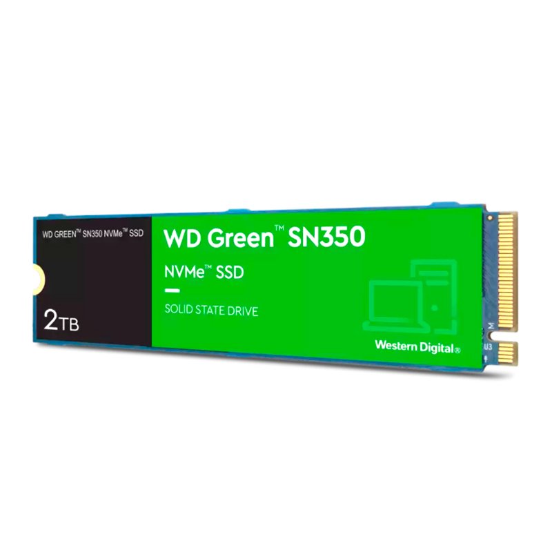 SSD WD SN350 2TB GREEN NVME Unidad en estado solido Western Digital Green SN350 NVMe 2TB M.2 2280, PCIe Gen3 x4[@