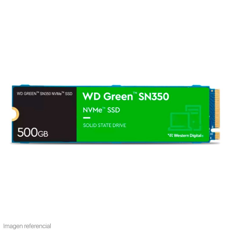 SSD WD SN350 500GB GREEN NVME Unidad en estado solido Western Digital Green SN350 NVMe, 500GB M.2 2280