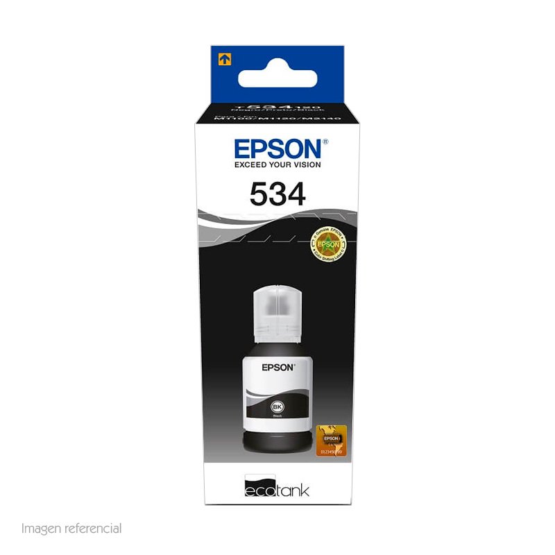 TINTA EN BOTELLA NEGRA M1120-M Botella de tinta EPSON T534120-AL, color negro, contenido 120ml.