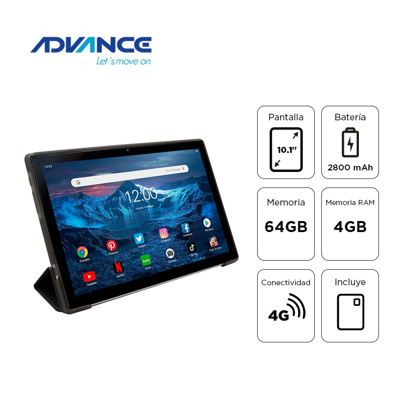 TB ADV 10 4G 4 64 SLV Tablet Advance SmartPad SP5706, 10.1" WXGA IPS, T310 2.00GHz, 4GB RAM, 64GB, Android