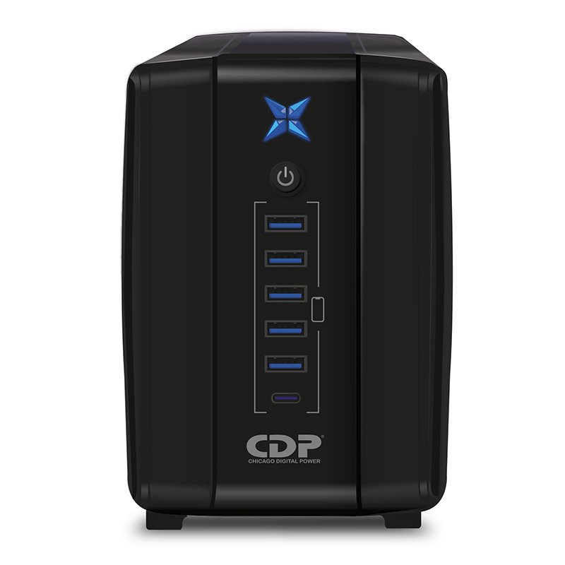 1000VA/500W 8 SALIDAS / 5 PORT UPS CDP R-UPR1008i, Interactivo, 1000VA, 500W, 220Vca / 50/60Hz (Ajuste Automático)[@